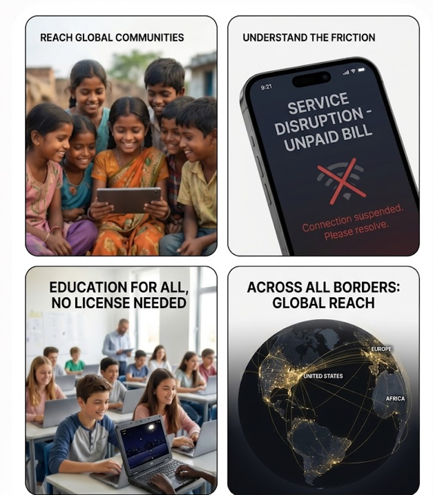 Oasis reaching people across borders — children sharing it where there's no signal